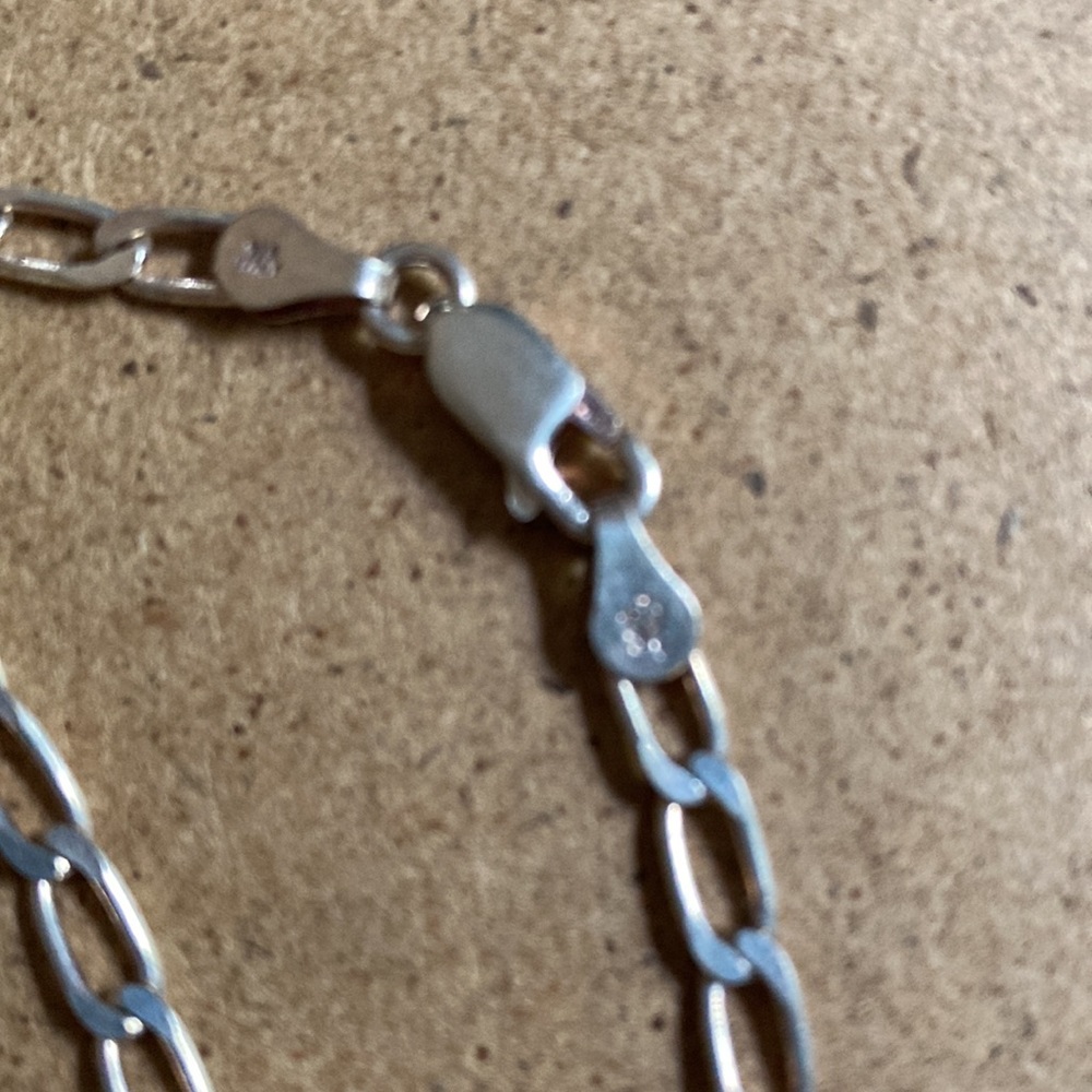 6.5 inch sterling silver bracelet - Picture 3 of 6
